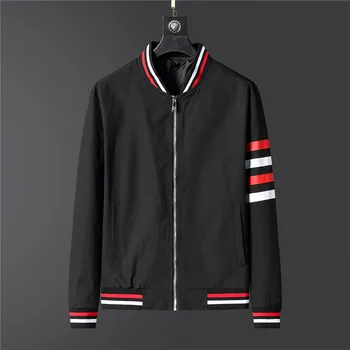 Jesenski Vodootporna jakna muška mladih jakna u korejskom stilu, tanka jakna s kapuljačom, Trend moda, Crveno svakodnevno crni kaput, ветровка, muški