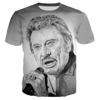 Johnny vaš odmor 3D t-shirt s po cijeloj površini Rock-pjevač Majica Muška Ženska Svakodnevni ulični odjeća Hip-hop Odjeća Harajuku Prevelike Majice Majice