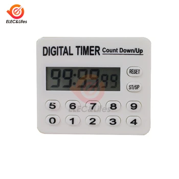 LCD Digitalni Kuhinjski Timer Kvadratnom Kuhinjski Tajmer Odbrojavanja Štoperica, Alarm Sleep Timer 12 Tipki Za Kuhanje, Pečenje Sportska Igra