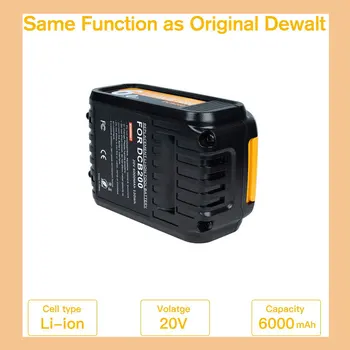 Litij-ionska Baterija Zamjena za Dewalt 20 Baterija DCB205 DCB200 DCB206 DCB206-2 DCB204 DCB204BT-2 DCB203 DCB201