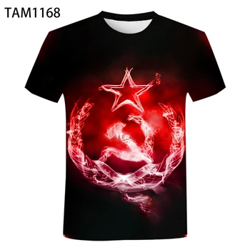 Logo Sovjetskog Saveza 2021 Ljeto Novi Stil Харадзюку Muška I ženska Casual majica sa 3D ispis Pamuk top Dječje stranom odijevanje