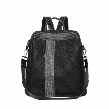 MOTAORA Ženski ruksak 2022 Nove torbe od prave kože za djevojčice, Univerzalni putnu torbu s dijamantima, ženski casual ruksak, ženski