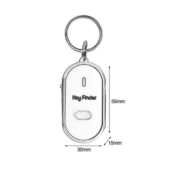 Mini-zvižduk Anti-Izgubio privezak za ključeve, Alarm Torbicu za kućne ljubimce Tracker Pametan Treperi Zvučni signal Daljinski Lokator Privjesak za ključeve Tracer Key Finder + LED