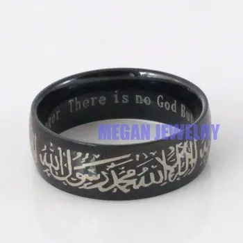 Muslimanski Allah Шахада ogrlica od nehrđajućeg čelika za žene i muškarce ,islam Arapski Bog instant messenger Crna Dar i nakit
