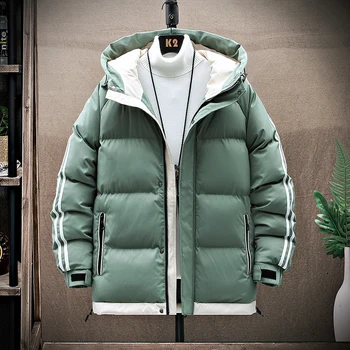 Muška Zimska jakna pamučna jakna Harajuku s kapuljačom Gusta topla odjeća Casual Men M-5XL Chaqueta De Algodón Para Hombre