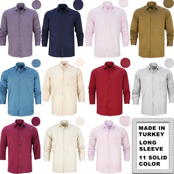 Muška košulje dugih rukava Svakodnevni Monotono Ugodno slijetanje Oxford Poslovna Moda Visoke Kvalitete Trend Cool majica Turska od Varetta