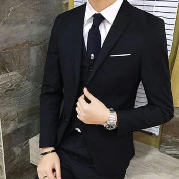 Muška odijela Tuxedos za Mladoženju Tanak Britanska Studentica Poslovne Slobodno vrijeme Mladih Moda Kostim Iz dva Dijela Najbolja Muška Odijela (Jakna+Hlače) 2021