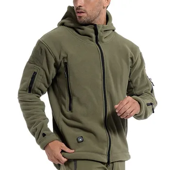 Muška zimska termalna runo Vojna jakna taktička SAD Na otvorenom Sportska jakna s kapuljačom za šetnje, Lov, borbe za kampiranje, Vojska mekana ljuska