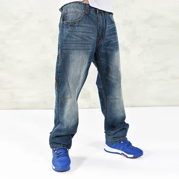 Muške hlače s visokim strukom, široku traper hlače, Slobodan traperice za skateboarding u stilu hip-hop, ravne hlače, ženske sportske hlače, široke hlače, muška odjeća