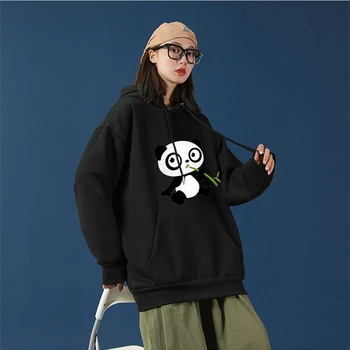 Nova Moda Panda Medvjeda Print Majica s kapuljačom Za muškarce i žene Harajuku Hoodies Hip-hop Čudne stvari Majice s kapuljačom Proljeće i Jesen 2021