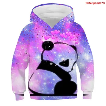 Nove dječje veste s slatka panda za dječake i djevojčice, Dječje majica Jesen/zima odjeća s dugim rukavima, Majica sa kapuljačom Dječji pulover s panda Vrhovima
