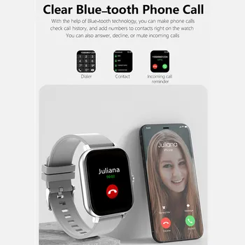 Novi CT2 Bluetooth Poziv Glazba Pametni Sat Monitor sna Poruka Podsjetnik o Pozivu Ip67 Vodootporan Sportski Sat za Android i IOS