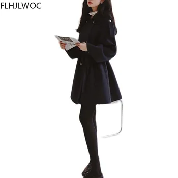 Odjeća Kombinira Novi dizajn u korejskom stilu High street Ženske slatka office lady двубортные vuneni kaput s malih gumbe Duge