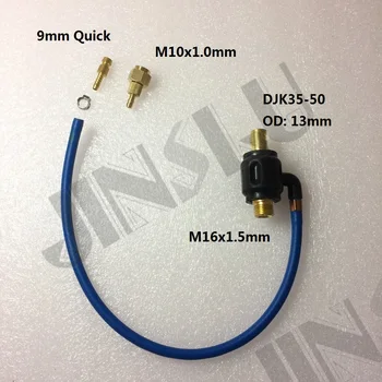 Plamenik Tig Snaga Plin adapter Dinse DJK35-50 M10 Plin 9 mm brzi priključak plina za M16 X 1,5 mm za WP 17 18 26