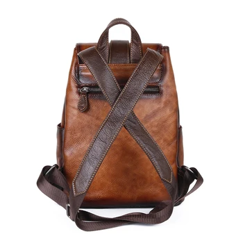Prirodna koža Ženski ruksak za djevojčice Školske torbe za knjige Ruksak Ruksak Klasicni Ženska putnu torbu za laptop Ruksak od prirodne kože