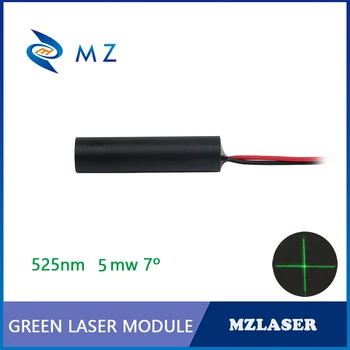 Pucnjava Zeleni Laser Modul 8 mm 525 nm 5 Mw 7 stupnjeva Industrijski Pogon APC Staklena Leća Pucnjava Zeleni Laser