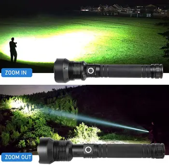 Punjiva LED Svjetiljka Lanterna Taktički Baklja Je Svijetao Ručnu Svjetiljku Vodootporan Skalabilne za Kampiranje Svjetlo