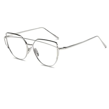 RROVO Računalne Prozirne Rimless za naočale Klasične marke Modne naočale za mačji očiju za žene 2020 Prevelike Naočale, za naočale