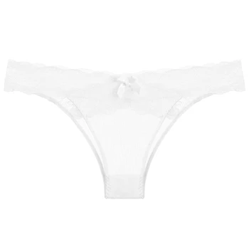 Seksi ženske gaćice Gaćice Crne boje Bijele čipke mikro-japanke Ženske mrežaste prozirne atraktivne Donje rublje Kratke hlače sa spuštenim podvozjem na struk Žene
