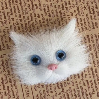 Simulacijski Glava mačke Slatko Model životinja Plastični Bijeli Broš za mačke DIY Pribor za plišanih igračaka