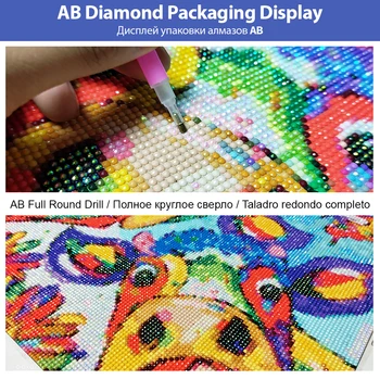 Torba zip Životinja: Lisica AB Setovi za crtanje s dijamantima Crtani djevojka Akvarel Dijamanti Vez Cvjetni par Papiga Diamond mozaik
