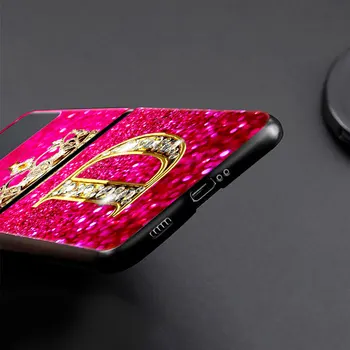 Torbica za telefon s ružičastim dijamantima i slova za Samsung Galaxy Z Flip3 5G Crna Čvrsti Poklopac ZFlip 3 Luksuzne ova značajka protiv udaraca potvrđena sjedalo za branike Fundas