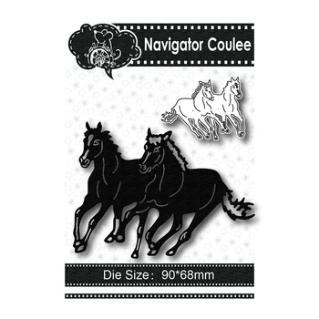 Trkaći konj životinja nove markice 2021 metalni pečat za rezanje bilješke, photo gallery ukras DIY kartice zanat kalup
