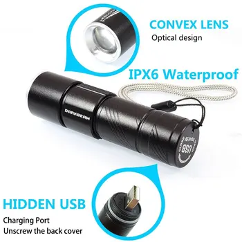 USB Punjiva 395нм Uv Mini-Zoom UV LED Svjetiljka Fluorescentni Detektor UV-Отверждающий Svjetla Detektor Mrlje od Urina Kućne Ljubimce