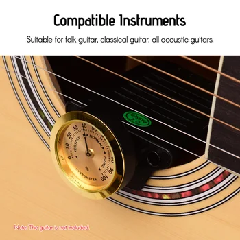 Univerzalni Gitaru Ovlaživač Prijenosni Hygrometer ABS+Metalni Materijal za Narodne Gitara, Klasična Gitara Sve Akustične Gitare