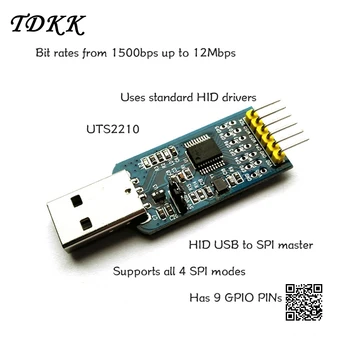 Usendz @ Uts2210 USB za SPI SPI Master Skriveno Uređaj Mcp2210 Nova verzija