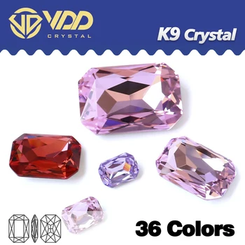 VDD Pravokutnik Osmerokut Neobične K9 Staklene Rhinestones Crystal Nail Art Point-Rhinestones Dijamant 3D Dragulji Za Odjeću, Nakit DIY