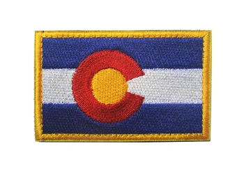 Vezeni нашивка na Zastava Američke savezne države Colorado Taktički borbeni ikonu Tkanina Nacionalne zastave Povez Нашивка na ikonu aplicirano