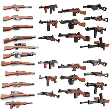 Vojni Blokovi WW2 Puške Pištolji, strojnice snajperskog djelovanja Pištolji, Oružje Солдатские Figure Mini-Cigle Pribor, Igračke Za Djecu