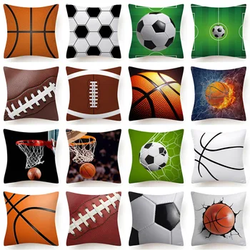 Vruće Nogomet, Košarku kožne navlake za jastuke sa po cijeloj površini nogometnih navijača, Torbica za jastuke, Suvremena moda, Kauč, kauč jastuci