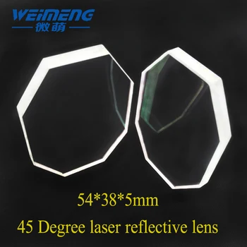Weimeng 45 stupnjeva osmerokutni laserski uhvatio objektiv 54*38*5 mm 1064 nm / 650-1064 nm H-K9L Lasersko rezanje сварочная гравировальная stroj