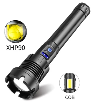 XHP90+COB Svjetiljku USB punjiva led svjetiljku od aluminijske legure s bočnim svjetlom Vanjski vodootporan višenamjenski svjetiljku
