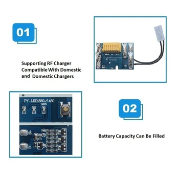 Zaštita od pregrijavanja litij baterija 14,4 v Kompatibilan sa modulom shema pcb Makita-bl1430 Bl1440 Bl1450