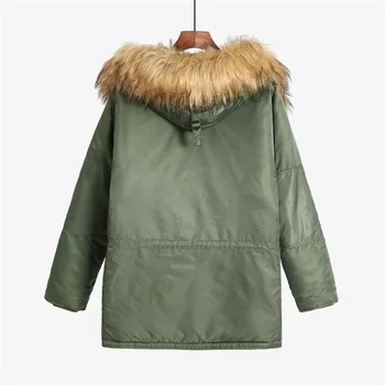 Zimski kaput na Aljasci Za muškarce Krzna kapa Slim Fit Debeli parka Soft vojna jakna za hladne vremenske Muška Zimska jakna za muškarce