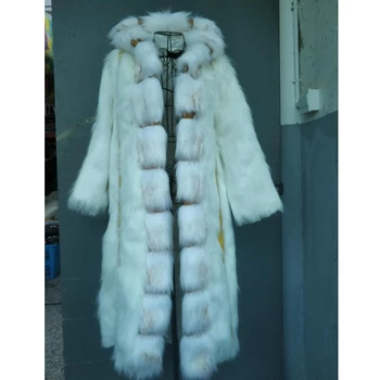 Zimski kaput od umjetnog krzna Lugentolo, donje modni topli kaput X-Long, monotono odjeća s kapuljačom, slobodna, otvorena linija