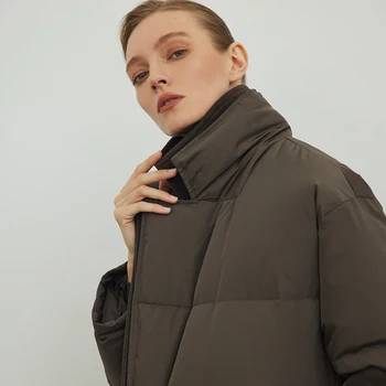 Ženska jakna Mkyn, dugu obostrane стеганая jakna, zimske tople parkovi, zimska odjeća