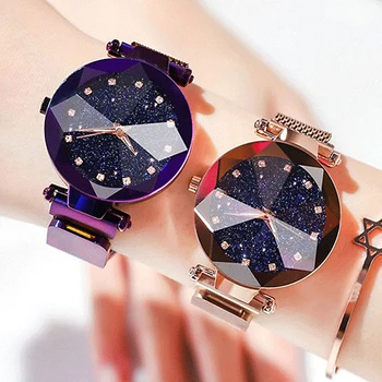 Ženske magnetski sat sa Zvjezdanim nebom Luksuzni satovi Trendi ženski ručni kvarcni sat sa dijamantima Relogio Feminino Zegarek Damski