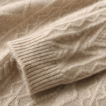Ženski pletene slobodan dan-to-dan debeli džemper однотонный topli vuneni pulover dugih rukava džemper jesen zima kašmir pulover
