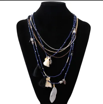 Богемное ogrlica ogrlica Višebojno ogrlica sa кисточками ženske ogrlice etničke ogrlice nakit Lanca izjava ogrlice N1155