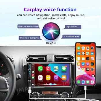 Стереоприемник Apple Carplay autoradio sa zaslonom osjetljivim na dodir navigaciju multimedijalni player za univerzalne 2din podrška za auto audio, sir